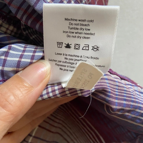 MEC Mountain Equipment Company  Ombre Plaid UV Protection button shirt Sz L - Picture 7 of 9